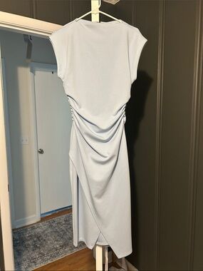 Nordstrom Ruched Funnel Neck Midi Dress